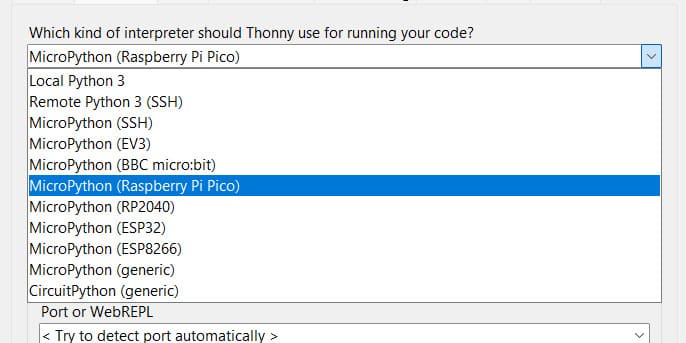 MicroPython Selection